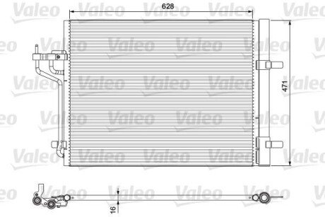 Радіатор кондиціонера - (1693590, 2002808, 8V6119710FA) Valeo 814390