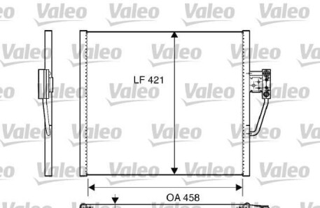 Конденсатор, кондиционер - (64538391647, 8391647) Valeo 817248