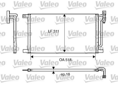 Конденсатор, кондиционер - Valeo 817405