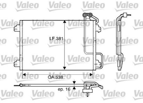 Конденсатор, кондиционер - Valeo 817508