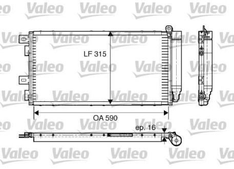 Радіатор кондиціонера - Valeo 817547