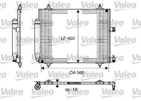 Конденсатор, кондиционер - Valeo 817579