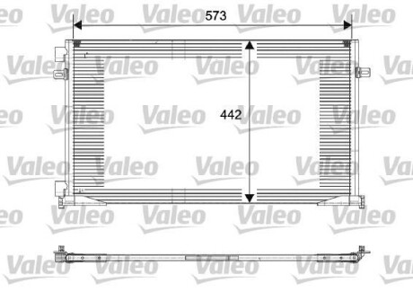 Конденсатор, кондиционер - (4417652, 8200465490, 93857127) Valeo 817644