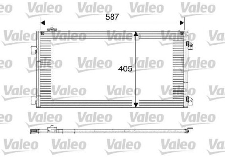 Конденсатор, кондиционер - (8200245598, 8200742595, 8671017590) Valeo 817646