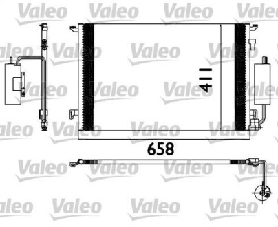 Радіатор кондиціонера FIAT; OPEL - (0000051779945, 13114943, 1850095) Valeo 817648