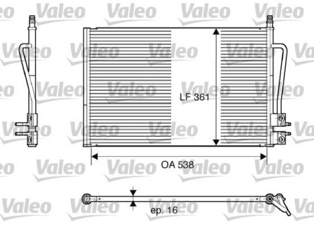 Конденсатор, кондиционер - Valeo 817664