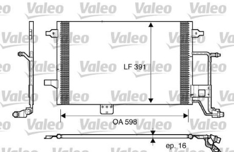 Конденсатор, кондиционер - (4Z7260403C, 4Z7260403, 4B0260403R) Valeo 817665