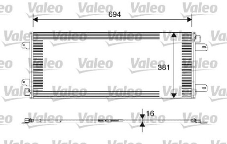 Конденсатор, кондиционер - Valeo 817689