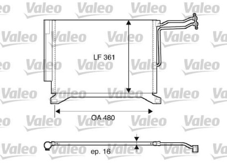 Конденсатор, кондиционер - Valeo 817837