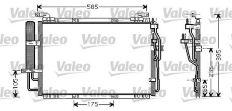 Конденсатор, кондиционер - Valeo 818075