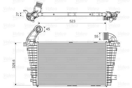 Інтеркулер - ((13231458, 6302082)) Valeo 818328
