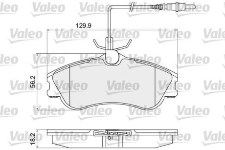 Колодки тормозные передние - Valeo 872124