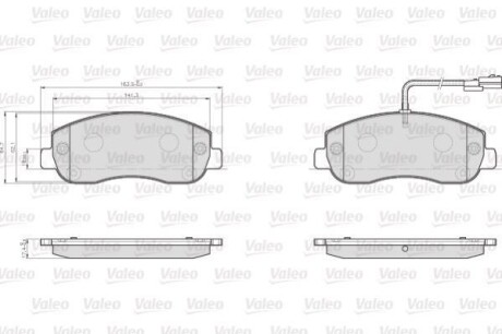 Vl872147_колодки дисковые передние! с антискрип. пласт. \ renault master iv, opel movano 2.3cdti 10> - Valeo 872147