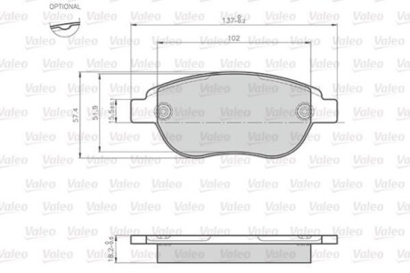 Vl872600_колодки дисковые передн.! \ peugeot 307, citroen xsara 1.6-2.0/hdi 00> - Valeo 872600