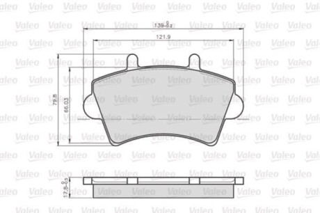 Колодки тормозные передние - Valeo 872613