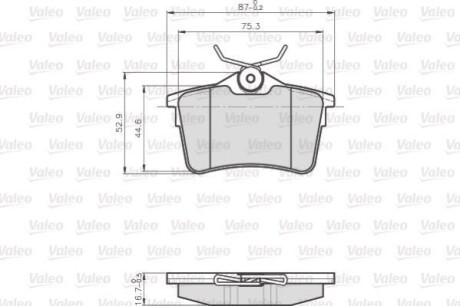 Vl872765_колодки дисковые задние! с антискрипередн. пл. \ peugeot partner 1.6/1.6hdi/2.0hdi 08> - Valeo 872765