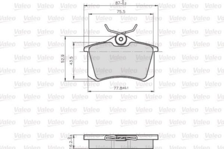 К-т торм.колодок CITROEN Berlingo - Valeo 872960