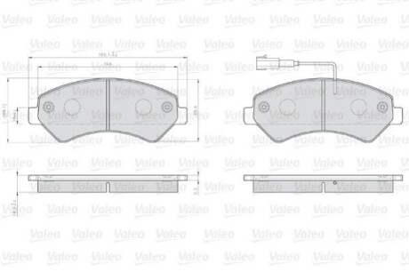 Vl873466_колодки дисковые передн.! peugeot boxer 3.0hdi 11 - Valeo 873466