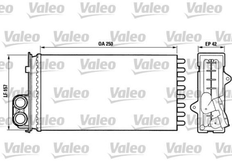 Теплообменник, отопление салона - Valeo 883976