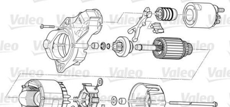 Стартер - (3S6511000CA, 3S6511000AA) Valeo D7E52