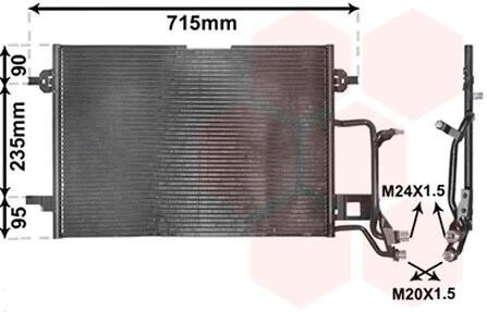 Конденсор кондиціонера A4/PASSAT5 ALL 94-98 - Van Wezel 03005116