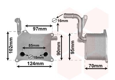 Радіатор масляний RS4/ A5/ A6/ Touareg 4.2i - (079117015A) Van Wezel 03013705