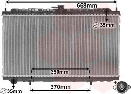 Радіатор охолодження двигуна NISS PRIMERA 16/20 MT 96- - (214109F502, 214109F500, 214102F000) Van Wezel 13002181