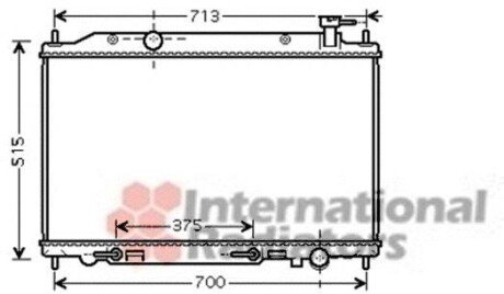 Радіатор охолодження MURANO 35i AT +-AC 03- - Van Wezel 13002295