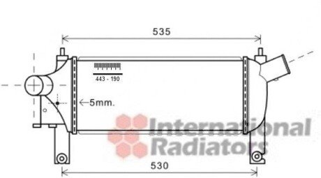 Інтеркулер NISSAN NAVARA (2005) 2.5 DCI - (14461EB360) Van Wezel 13004339