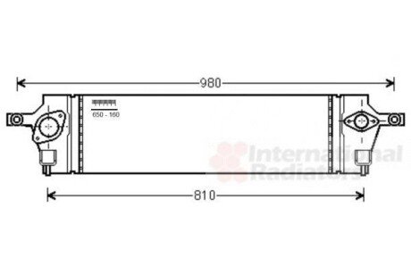 Інтеркулер NISSAN X-TRAIL/ RENAULT KOLEOS 08 >15 - (14461JG70B, 14461JG70C, 144613UC0C) Van Wezel 13004350