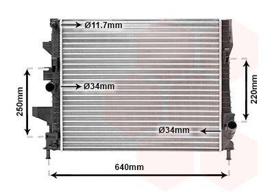 Радіатор охолодження FORD FOCUS 10/14 > 18 - Van Wezel 18002644