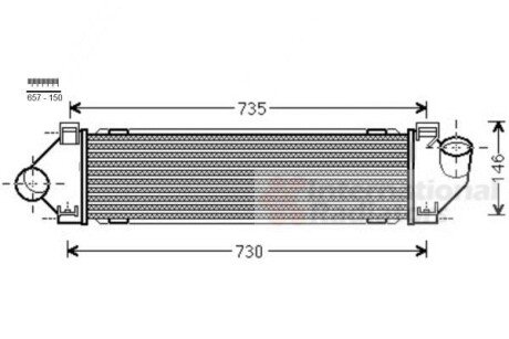 Інтеркулер FORD MONDEO/ VOLVO S60 10/10 > 18 - Van Wezel 18004480