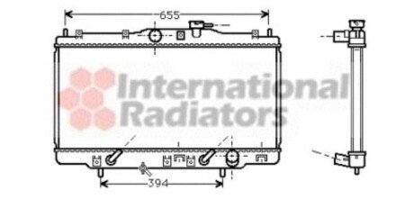 Радіатор охолодження двигуна ACCORD6 18i AT+-AC 98-02 - (19010PCD013, 19010PCA013, 19010PCD003) Van Wezel 25002119