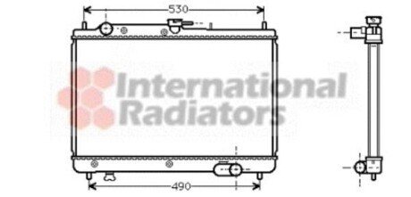 Радіатор охолодження двигуна 323 13/16/18 MT 89- small - Van Wezel 27002066