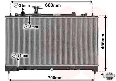 Радіатор охолодження MAZDA 6 1.8i/2.0i(Van Weze) - Van Wezel 27002227