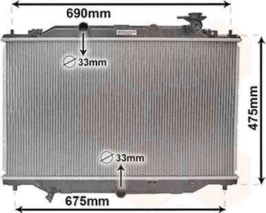 Радіатор охолодження MAZDA CX-5 - (pe0115200b, pe0115200a, pe0115200) Van Wezel 27002270