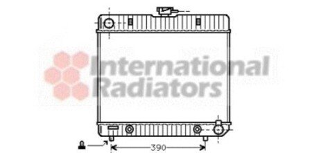 Радіатор охолодження двигуна MB W123 23/28 AT 76-85 - (01410, 21120, 1235011201) Van Wezel 30002043