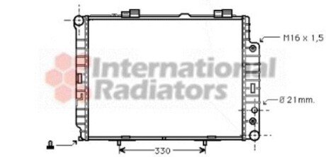 Радіатор охолодження двигуна MBW210 E-KL MT/AT +AC 97- - (2105004603, 2105005303, 2105006003) Van Wezel 30002283