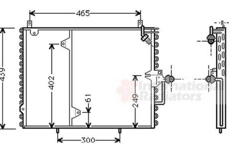 Конденсор кондиціонера MB E-CLASS W124 92-97 - Van Wezel 30005160