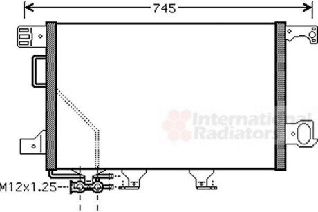 Конденсор кондиціонера MB W203 (C-Kl) 04- - Van Wezel 30005360