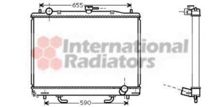 Радіатор - (1350A154, 1350A155, MR404689) Van Wezel 32002163