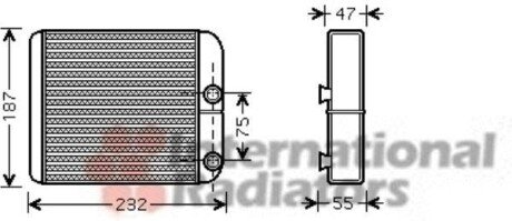 Радіатор обігрівача MITSUBISHI L200/GALANT5 ALL 96-03 - Van Wezel 32006186