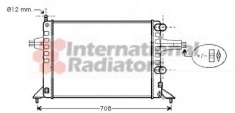 Радіатор ASTRA G 1.2 MT -AC 98-04 - (90570723, 1300211, 1300186) Van Wezel 37002257