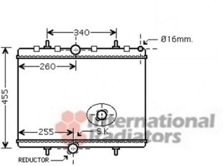 Радіатор C8/807/JUMPY/EXP D MT 06- - (1330Q7, 14004743, 14989860) Van Wezel 40002314 (фото 1)