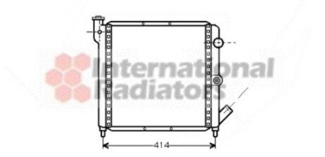 Радіатор охолодження двигуна R5/R9/R11/EXPRESS I 84-91 - (7700773968, 7702160558, 7704001084) Van Wezel 43002063