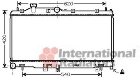 Радіатор охолодження LEGACY4/OUTB 20/25 MT 03- - (45111AG010, 45111AG001, 45119AG010) Van Wezel 51002065 (фото 1)