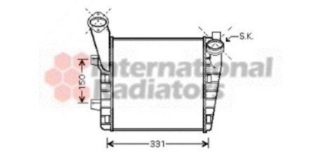 Інтеркулер CAYENNE/TOUAREG 02-07 - (7L6145803E, 7L0145803A, 7L6145803D) Van Wezel 58004234