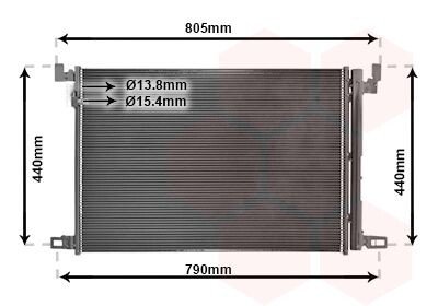 Радіатор кондиціонера AUDI A 6 / S 6 (C8) (18-) 40 TDI/ Q7 15+ - (4M0816421B) Van Wezel 58015705