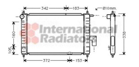 Радіатор охолодження двигуна MATIZ 2 0.8 MT +-AC 01- - (96322942, P96322941, 96322941) Van Wezel 81002046 (фото 1)