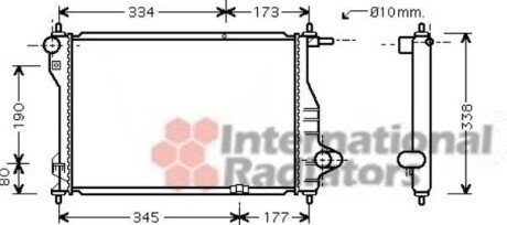 Радіатор охолодження CHEVROLET Matiz - (96591475, 96477777) Van Wezel 81002075 (фото 1)